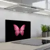 Vlinder - roze - Elegant keuken achterwand spatscherm klein -3d_schuin