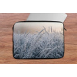 Rijp - Gras - Kristallen - Winter - Minimalistisch laptophoes neopreen klein -tafel