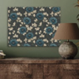 Botanisch - Bloemen - Blauw PET vilt klein 837 -sfeer2