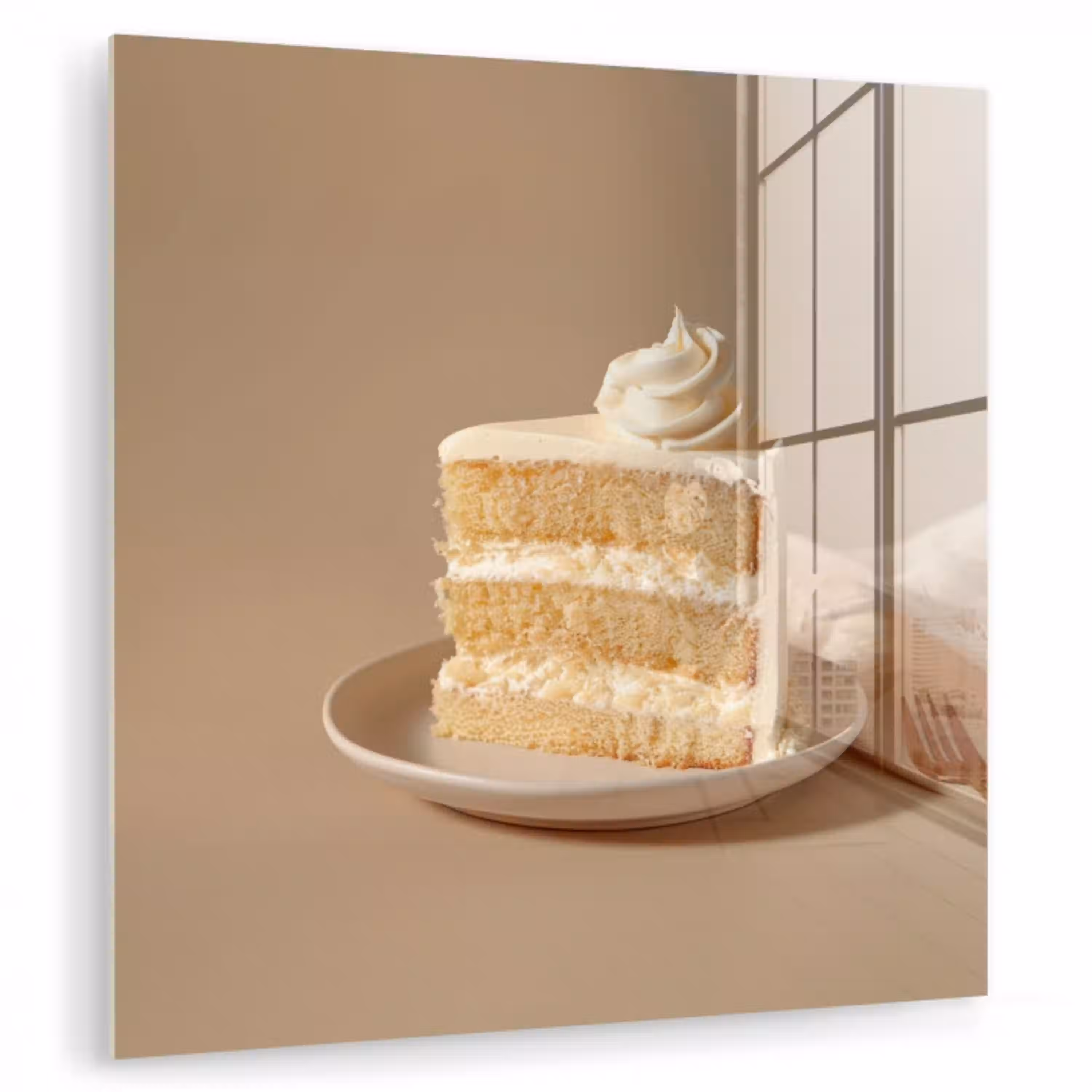 Vanilletaart - Cake - Romig plexiglas 5mm klein -zzzproduct_nieuw