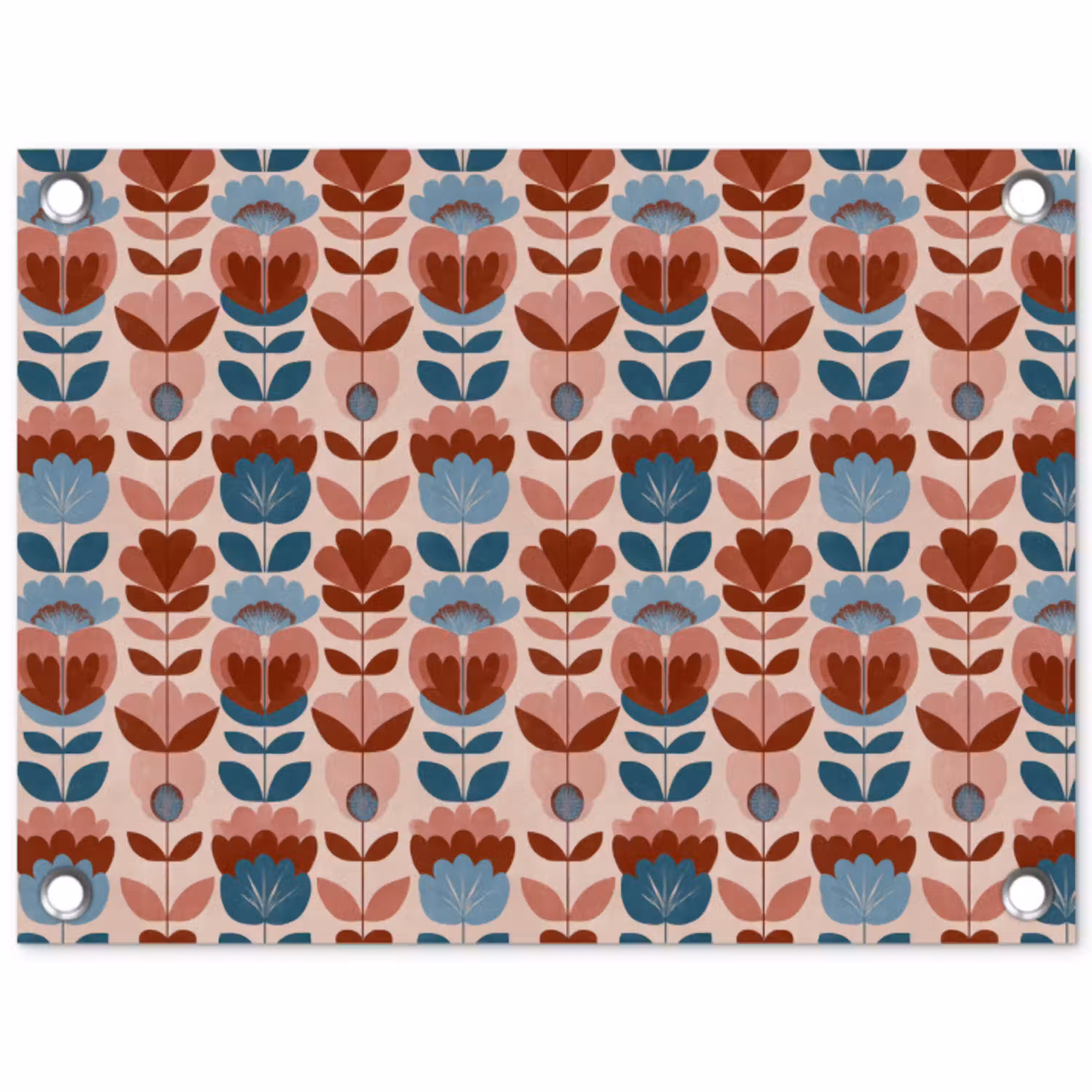 Vintage - Motief - Kleurrijk tuinposter los doek klein 239 -3d