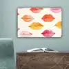 Lippen - Kleurrijk - Glanzend canvas 2cm klein -sfeer4