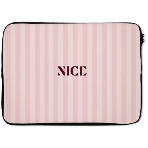 Nice - Strepen - Roze laptophoes neopreen klein -zkaufland3dotto