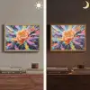 Bloemexplosie - Felle spatten - Dynamisch Light Box met batterij (Wandlamp) middel -sfeer3