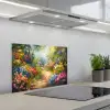 Natuur - Landschap - Bloemen - Kleurrijk keuken achterwand spatscherm klein -3d_schuin