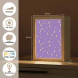 Manen - Sterren - Paars Light Box met kabel (Tafellamp) klein 925 -USP_websiteoverzichtDE