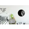 Close-up - Maan - Wit - Textuur Wandcirkel aluminium klein -kinderkamer