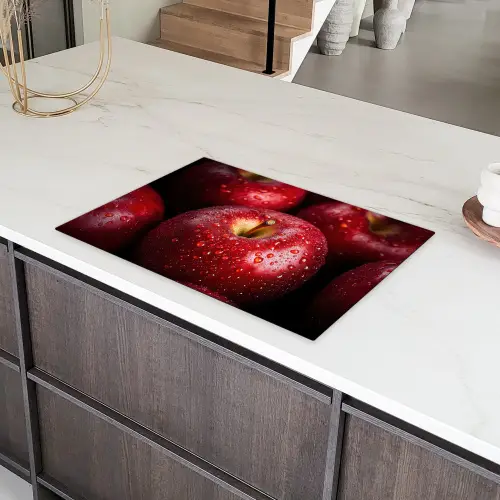 Rood - Appels - Fruit Inductie beschermer vinyl 3mm klein -sfeer8
