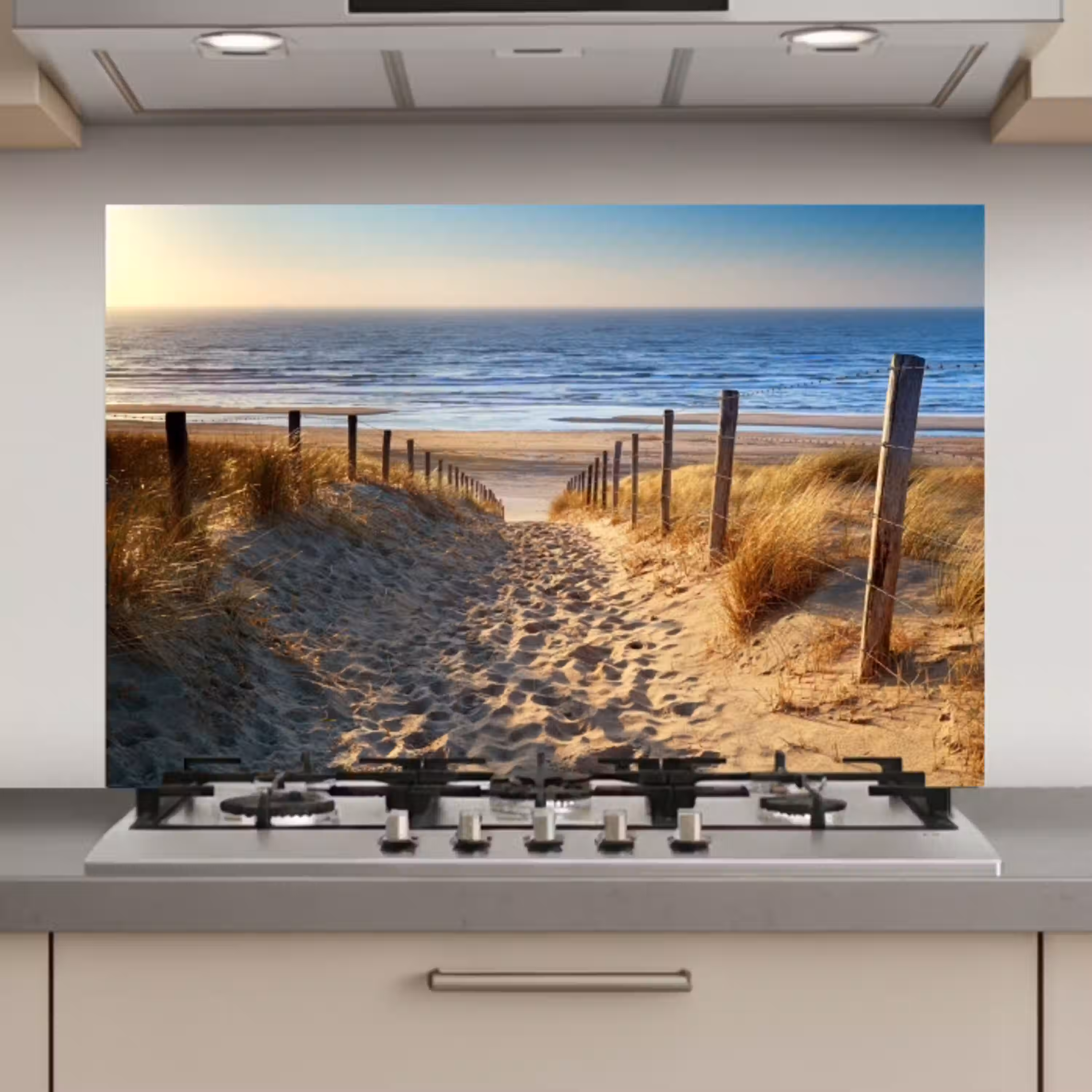 Strand - Zee - Nederland - Duinen - Zon keuken achterwand spatscherm klein -3d_website