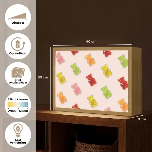Kleur - Snoep - Roze Light Box met batterij (Wandlamp) middel -USP_websiteoverzichtNL
