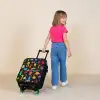 Patroon van monsters Kinderkoffer - Zwart klein -sfeer1