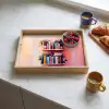 Planken - Boeken - Bladeren Dienblad Rechthoek middel -sfeer2