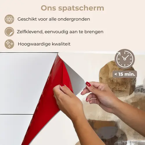 Ovaal - Kleurvlakken - Penseelstreken keuken achterwand spatscherm klein -spatscherm_NL