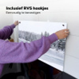 Meer - Dennen - IJs - Winter - Rustgevend Inductie beschemer met haakjes klein -ky-ophangen-nl
