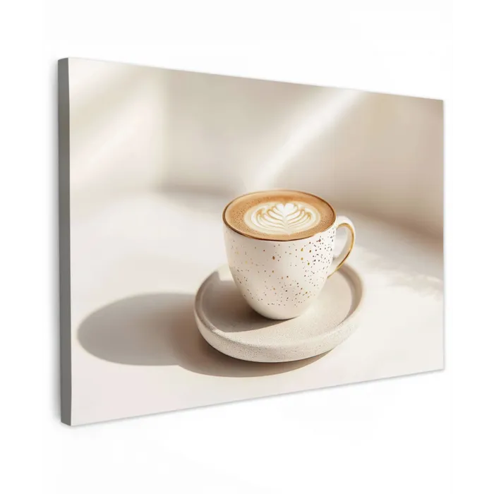 Cappuccino - Schuim - Schotel - Beige canvas 2cm klein -z3d