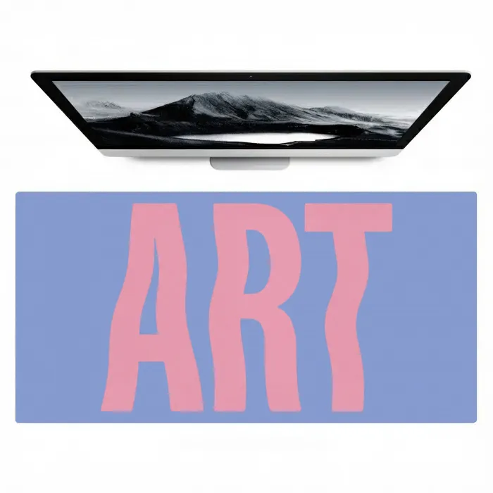 Art - Roze - Blauw Muismat XXL klein -zzz3d