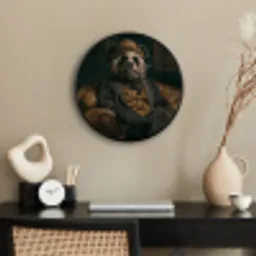 Panda - Hoed - Bril - Pak Fotolijst rond zonder passe partout klein -sfeer1