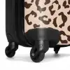 Dierenprints - Panterprint koffer in bruin en beige NBS - Handbagage koffer - Kinderen Unisex middel -wiel