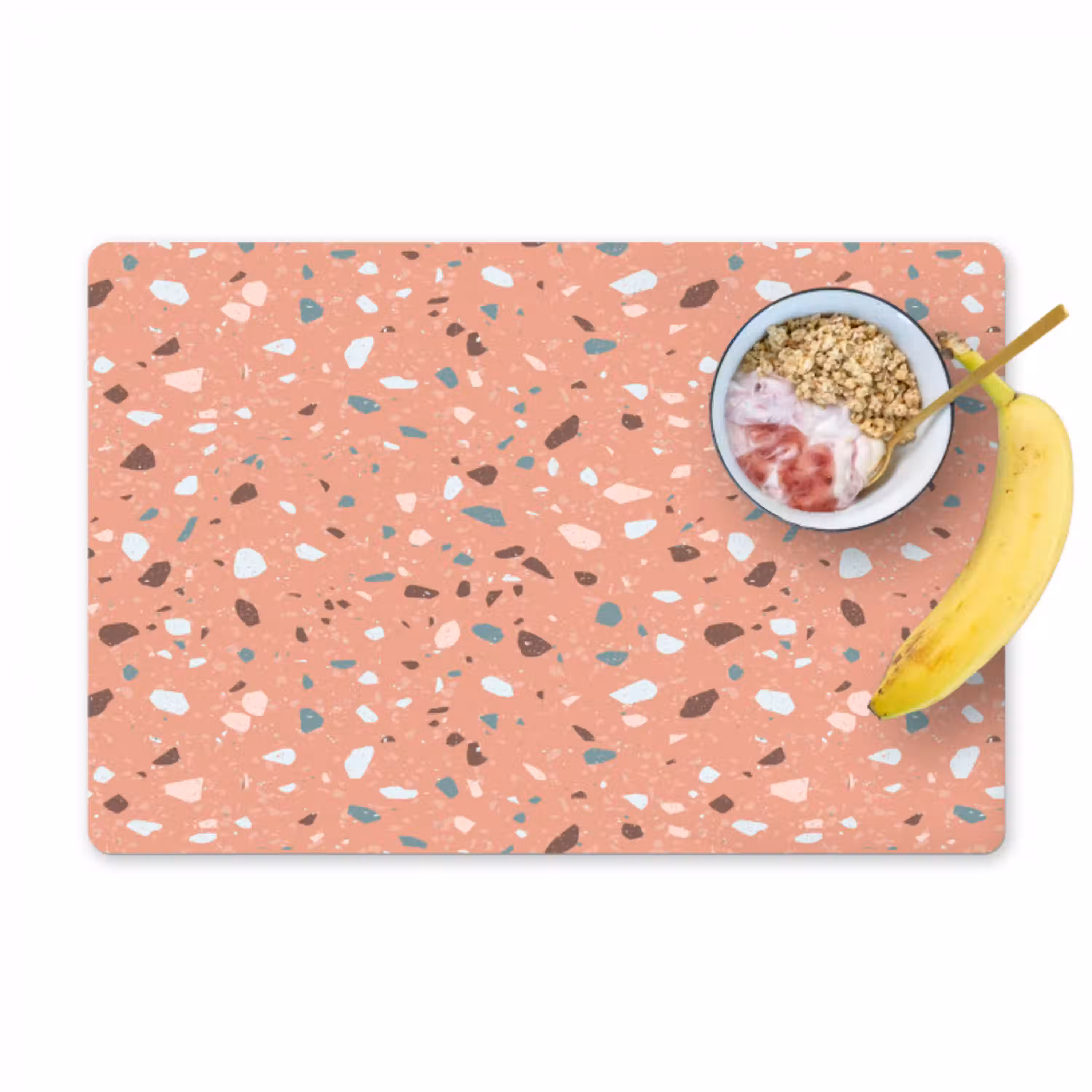 Terrazzo -  Patroon - Kleurrijk - Roze - Blauw Placemat vinyl groot 368 -zzzproduct_Kitchenyeah-website