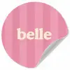 Roze - Gestreept - Belle Wandcirkel behangsticker klein -3d