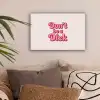 Tekst - Boodschap - Roze canvas 2cm klein -sfeer1
