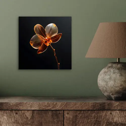 Orchidee - Doorzichtig - Bloem aluminium wit klein -sfeer2