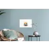 Theekop - Bladeren - Blauw Muursticker klein -plant