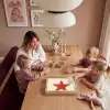 Zeester - Bobbels - Rood Dienblad Rechthoek middel -sfeer4