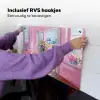 Pink - City - Bloemen Inductie beschemer met haakjes klein -ky-ophangen-nl