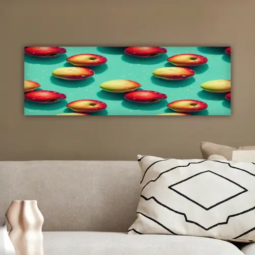 Appels - Water - Turquoise canvas 2cm klein 828 -sfeer3
