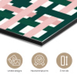 Vlechtpatroon - Groen - Roze - Grafisch aluminium wit klein 46 -closeup_NL