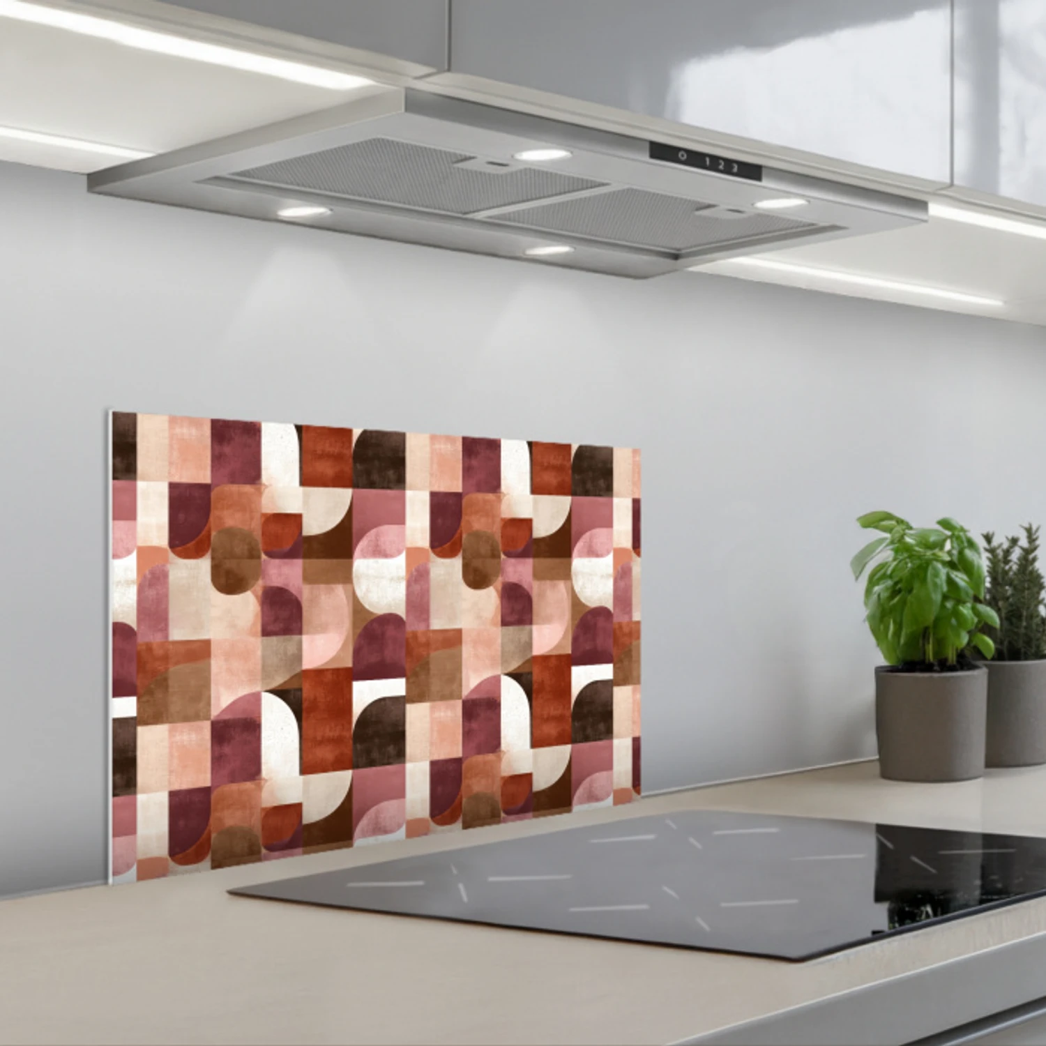 Geometrie - Modern - Retro keuken achterwand spatscherm klein 900 -3d_schuin