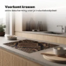 Python - Schubben - Brons Inductie beschermer vinyl 3mm klein -sfeer1