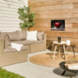Apple - Hart - Rood tuinposter los doek klein -sfeer4