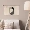 Grafisch gebogen motief - Beige Wandkleed katoen klein -sfeer4