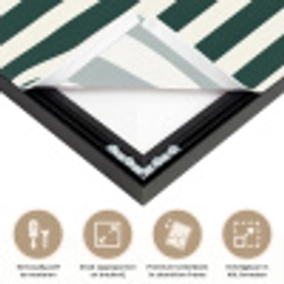 Strepen - Klassiek - Groen Textielframe zwart klein 947 -USP_feed_closeupNL