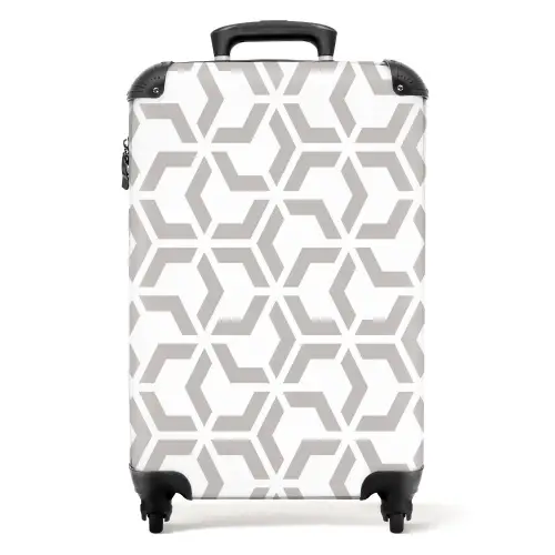 Grafisch - Patroon - Modern NBS - Handbagage koffer - Kinderen Unisex middel 644 -productfoto_recht