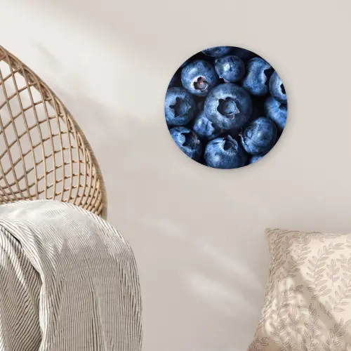 Bessen - Blauw - Fruit Wandcirkel plexiglas klein -sfeer5