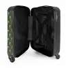Patronen - Kleine palmbomen op donker olijfgroen NBS - Handbagage koffer - Kinderen Unisex middel -binnenkant