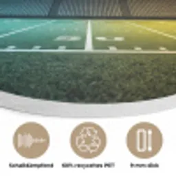 Voetbal - Stadion - Nacht - Modern Akoestische PET Vilt - Rond klein -closeup_DE