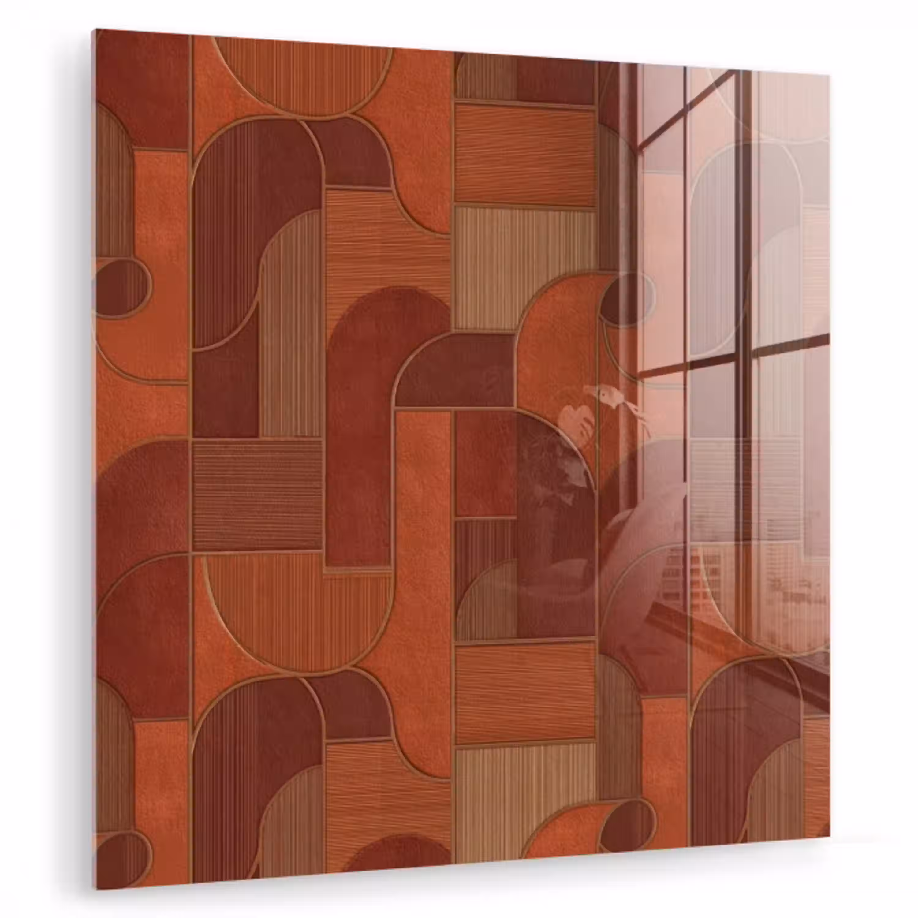 Geometrisch - Abstract - Textuur - Bruin plexiglas 5mm klein 11 -zzzproduct_nieuw