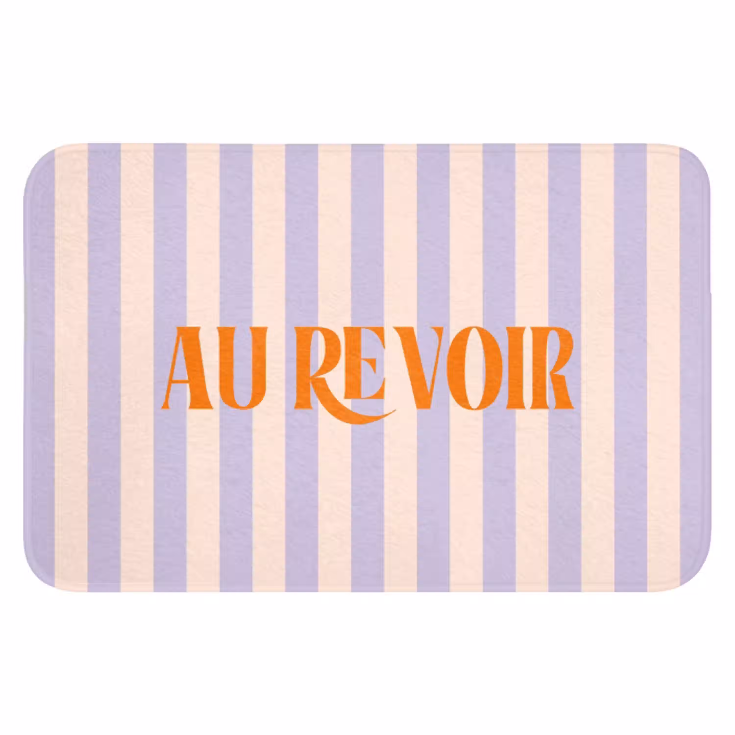 Lila - Oranje - Strepen - Au Revoir WCmat klein -3d