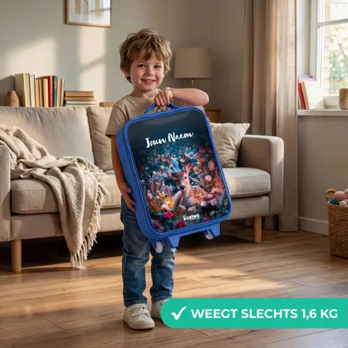 Eduard edelhert Kinderkoffer - Blauw klein -sfeer2_NL
