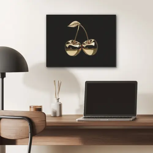 Kersen - Zwart - Goud - Chrome PET vilt klein -sfeer5