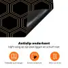 Zwart - Goud - Zeshoek Inductie beschermer vinyl 3mm klein 276 -zzzzzzz-td-onderkant