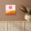 Zon - Heuvels - Abstract - Roze aluminium wit klein -sfeer4