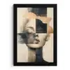 Goud - Vrouw - Rechthoeken fotolijst zwart zonder passe partout klein -3d