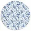 Frans - Citroen - Royaal - Bladeren - Blauw Wandcirkel kunststof plaat 5mm dik klein 188 -3d