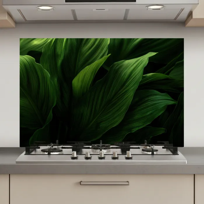 Bladeren - Schaduw - Groen - Textuur keuken achterwand spatscherm klein -3d_website