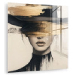 Vrouw - Hoed - Verf plexiglas 5mm klein -zzzproduct_nieuw